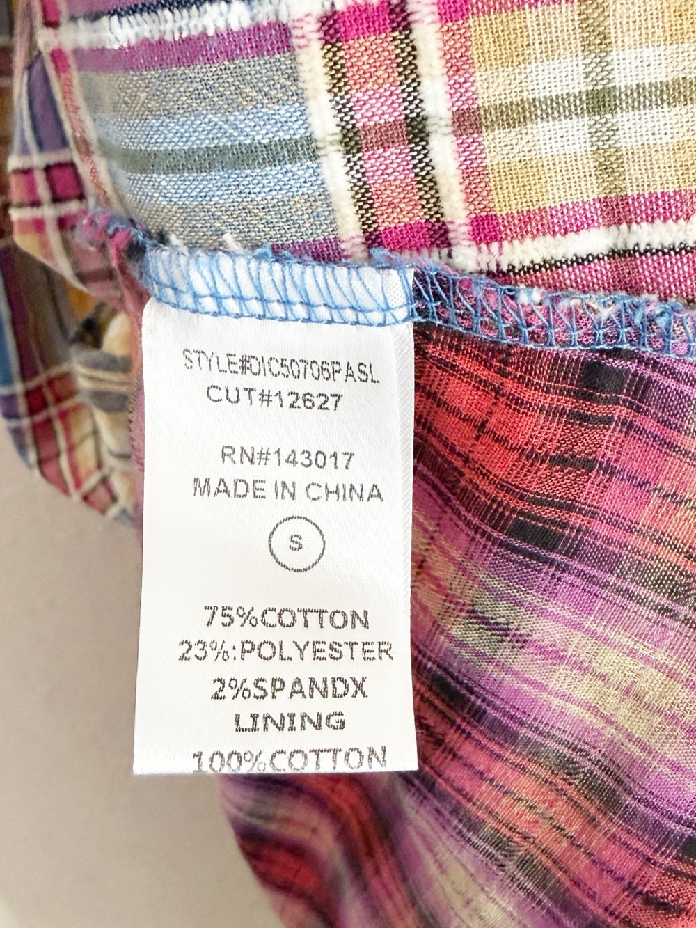 Dressed In Lala Mixed Media Plaid Denim Sundress Size Small - Picture 5 of 7